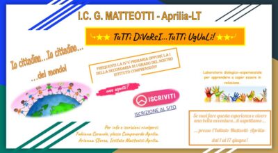 Attenzione! In arrivo il PON “Tutti diversi tutti uguali!”, il laboratorio esperienziale per gli alunni delle classi IV, V Scuola Primaria e I Scuola Secondaria.